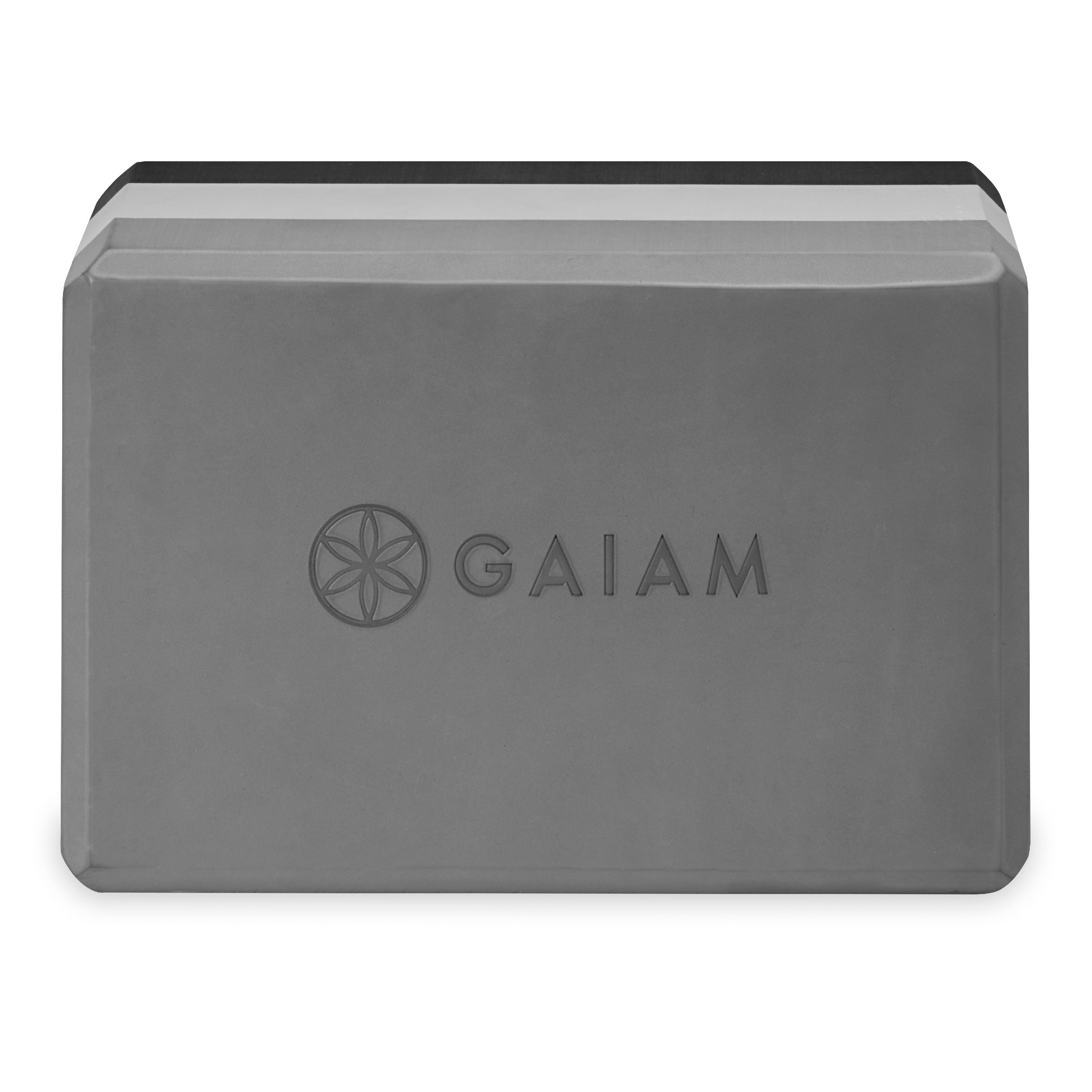 Gaiam Tri-Color Yoga Block Charcoal front